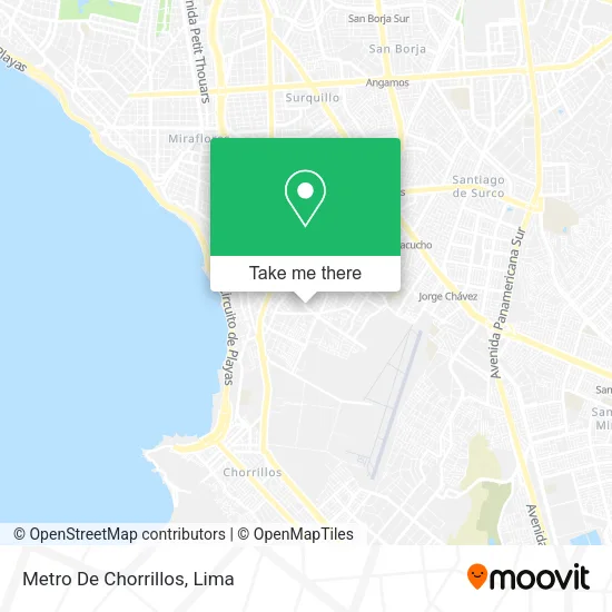 Mapa de Metro De Chorrillos