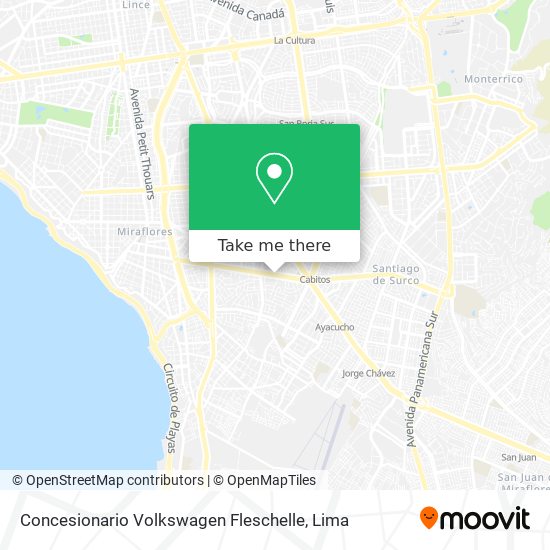 Mapa de Concesionario Volkswagen Fleschelle