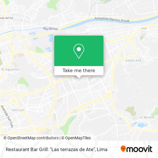 Mapa de Restaurant Bar Grill: "Las terrazas de Ate"