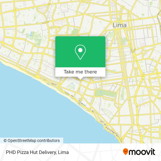 PHD Pizza Hut Delivery map