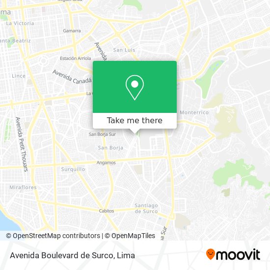 Avenida Boulevard de Surco map