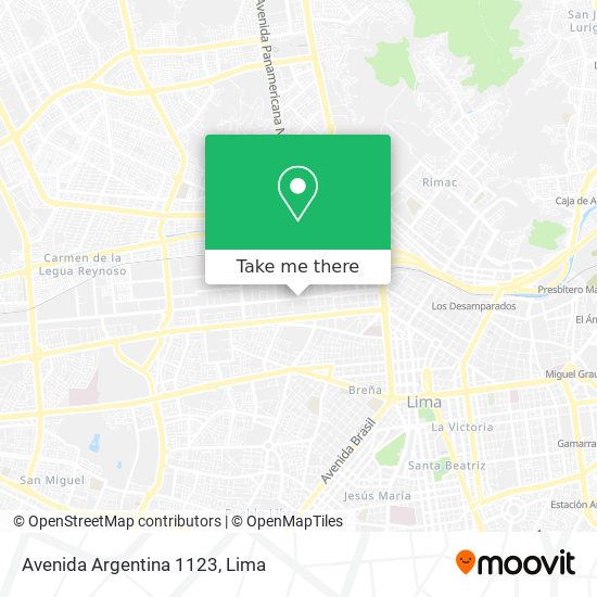 Avenida Argentina 1123 map