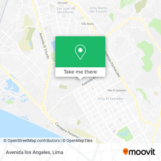 Avenida los Angeles map