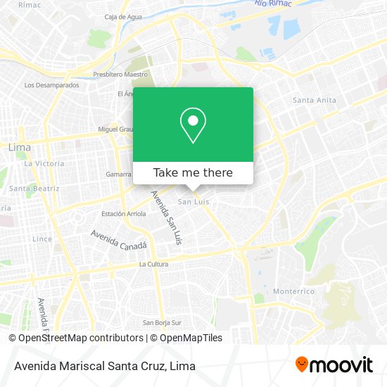 Avenida Mariscal Santa Cruz map