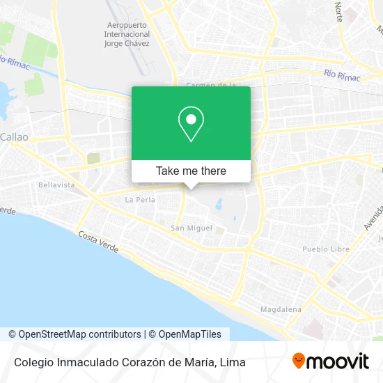 Mapa de Colegio Inmaculado Corazón de María