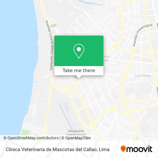 Clinica Veterinaria de Mascotas del Callao map