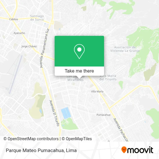 Parque Mateo Pumacahua map