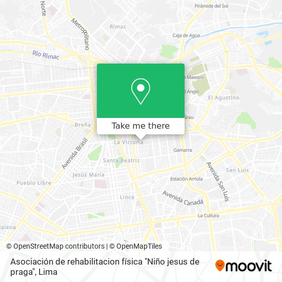 Asociación de rehabilitacion física
"Niño jesus de praga" map