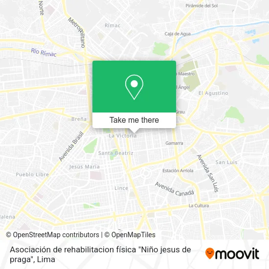 Mapa de Asociación de rehabilitacion física
"Niño jesus de praga"