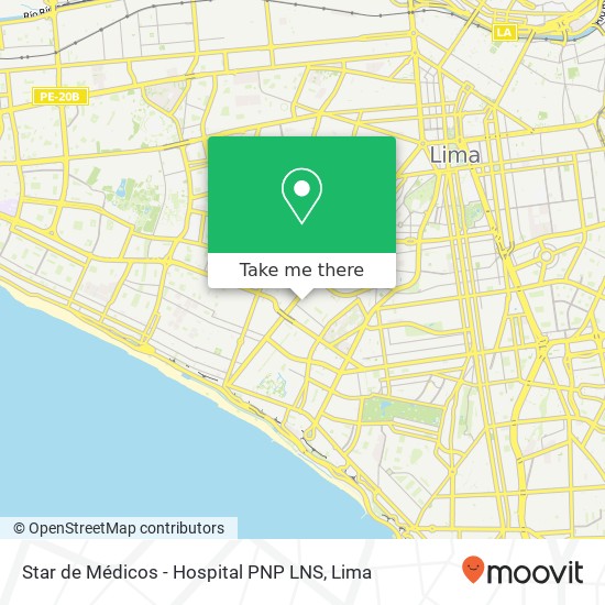 Star de Médicos - Hospital PNP LNS map