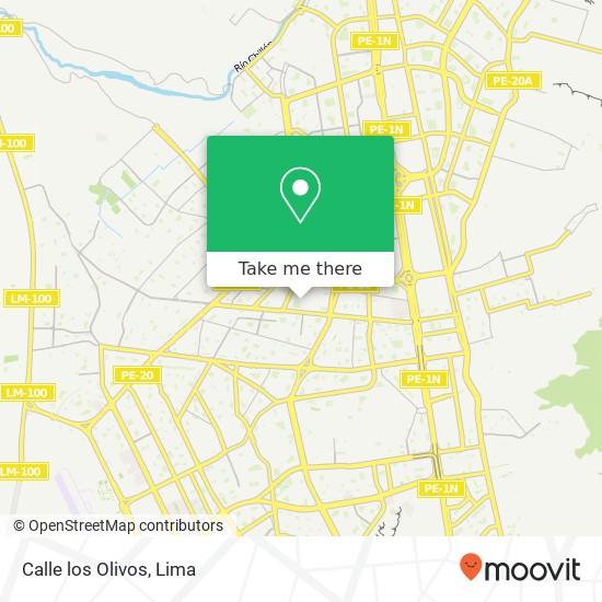 Calle los Olivos map