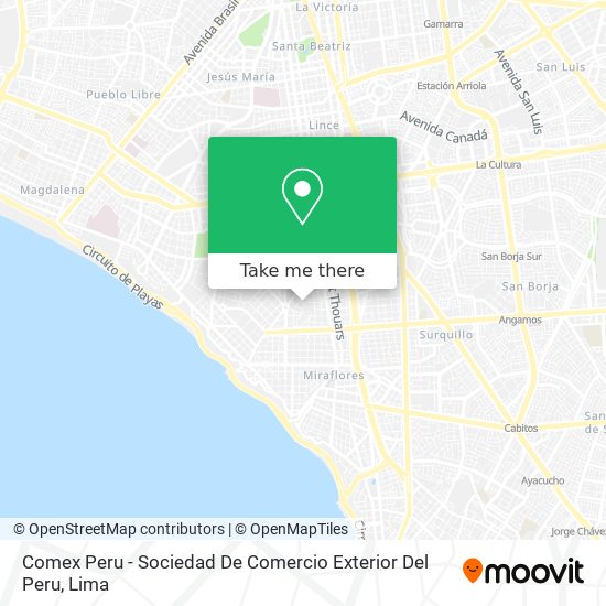 Mapa de Comex Peru - Sociedad De Comercio Exterior Del Peru