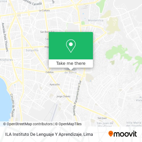 Mapa de ILA Instituto De Lenguaje Y Aprendizaje