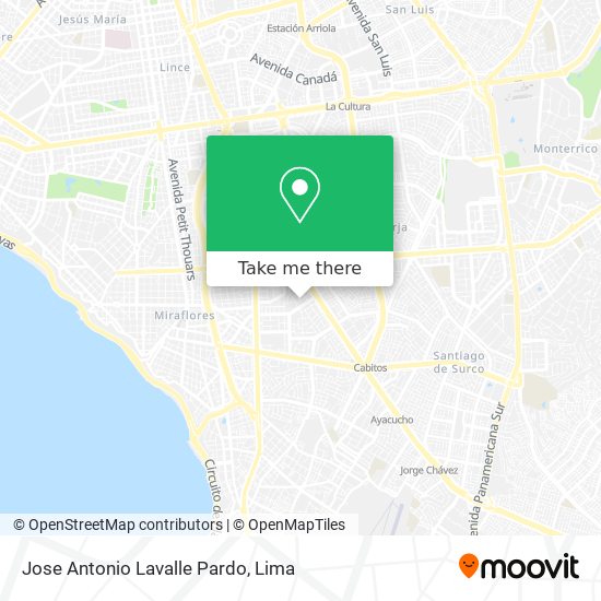 Jose Antonio Lavalle Pardo map