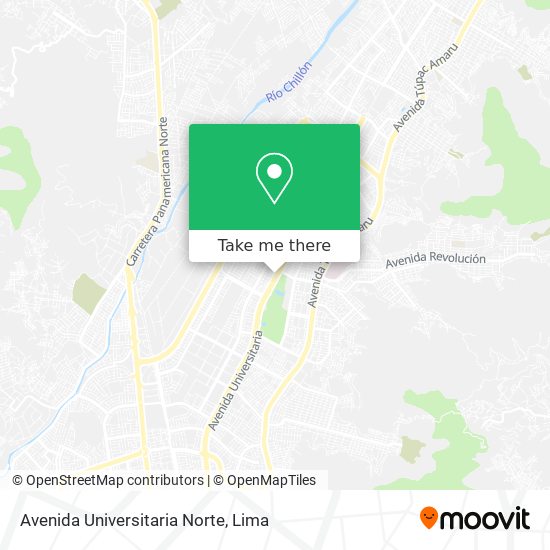 Mapa de Avenida Universitaria Norte