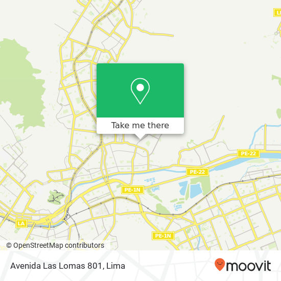 Avenida Las Lomas 801 map