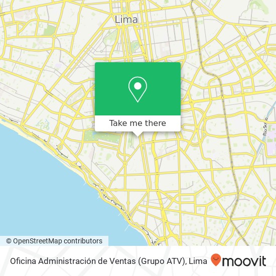 Mapa de Oficina Administración de Ventas (Grupo ATV)