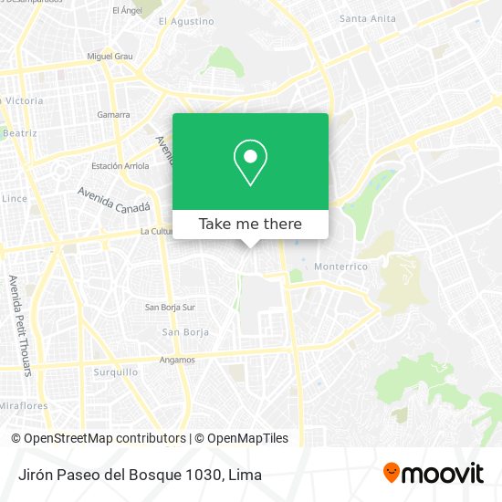 Mapa de Jirón Paseo del Bosque 1030