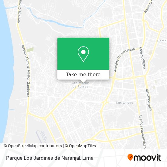 Parque Los Jardines de Naranjal map