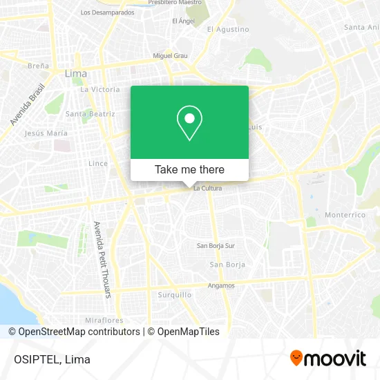 Mapa de OSIPTEL