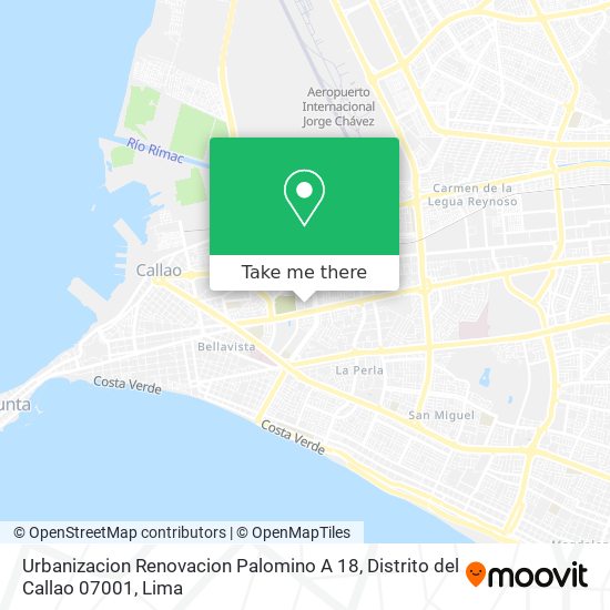 Urbanizacion Renovacion Palomino A 18, Distrito del Callao 07001 map