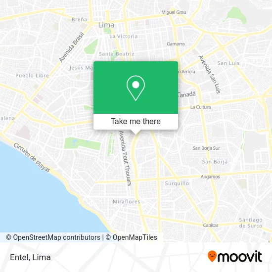Mapa de Entel