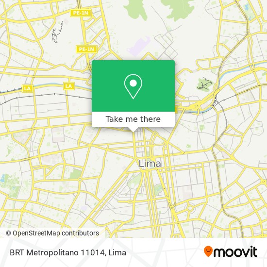 BRT Metropolitano 11014 map