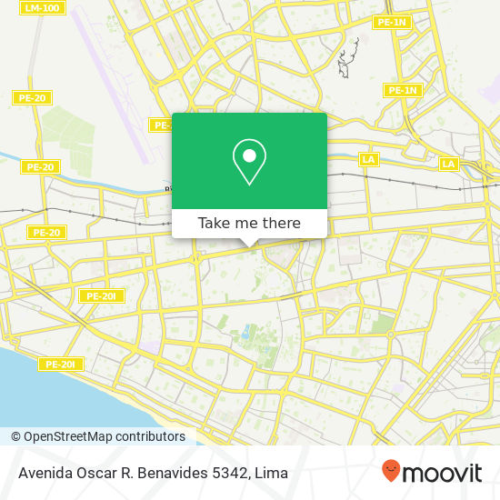 Mapa de Avenida Oscar R. Benavides 5342