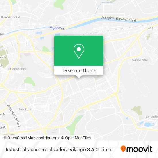 Mapa de Industrial y comercializadora Vikingo S.A.C