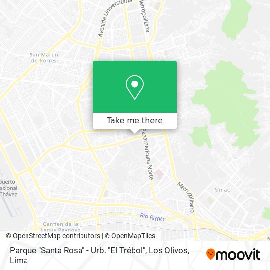 Parque "Santa Rosa" - Urb. "El Trébol", Los Olivos map