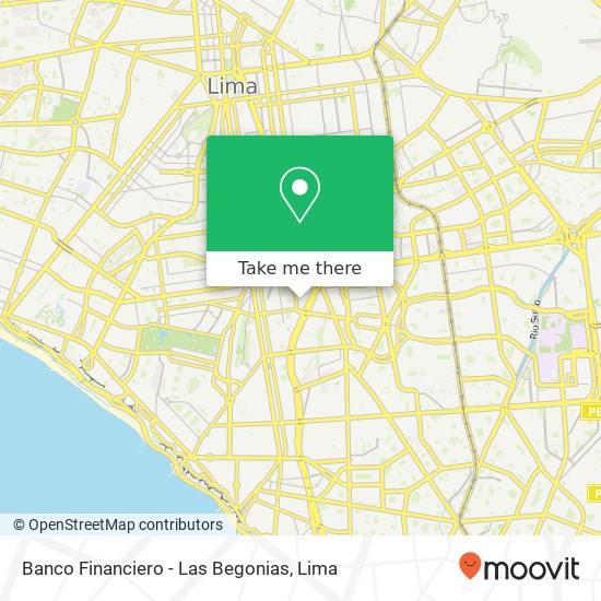 Banco Financiero - Las Begonias map