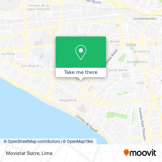 Movistar Sucre map