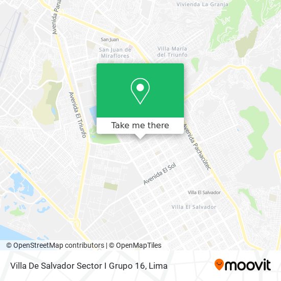 Villa De Salvador Sector I Grupo 16 map