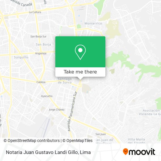 Mapa de Notaria Juan Gustavo Landi Gillo