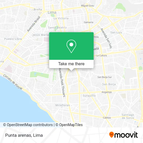 Mapa de Punta arenas