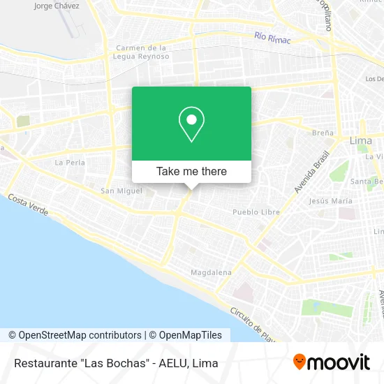 Mapa de Restaurante "Las Bochas" - AELU