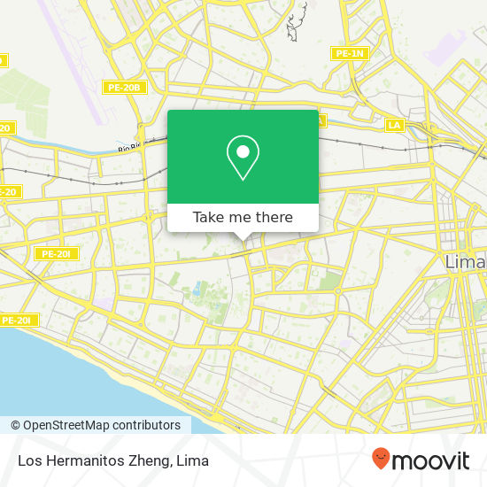 Los Hermanitos Zheng map