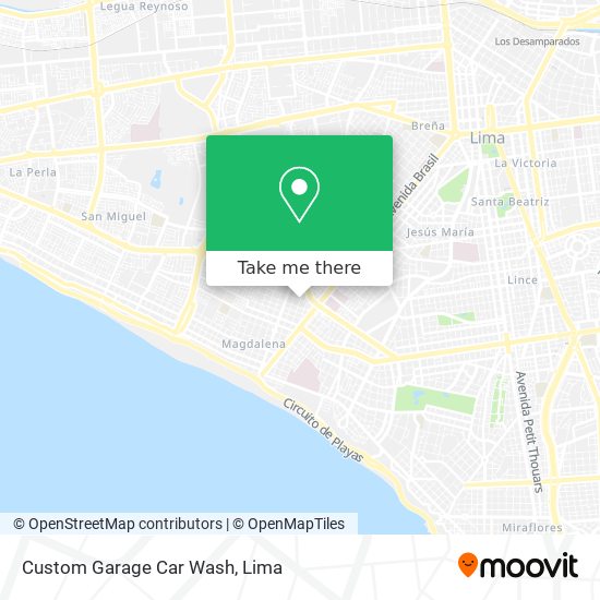 Mapa de Custom Garage Car Wash