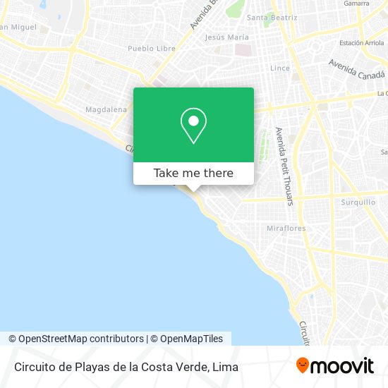 Circuito de Playas de la Costa Verde map