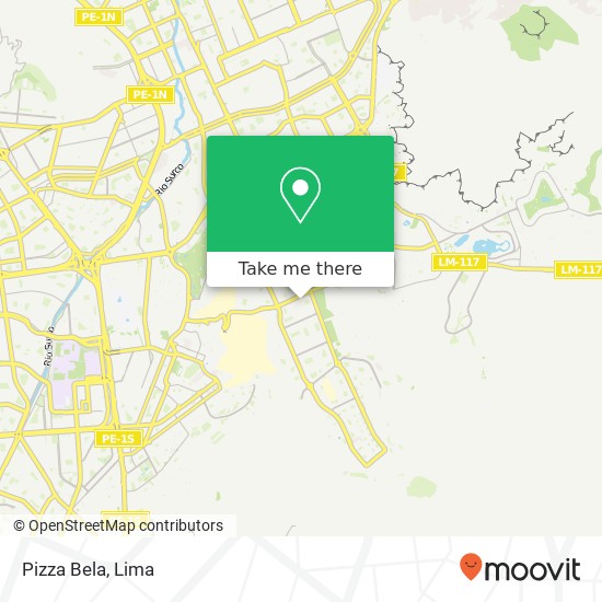 Pizza Bela map
