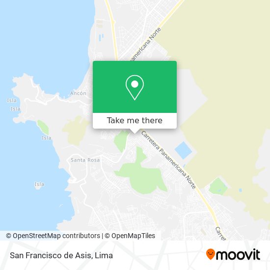 San Francisco de Asis map