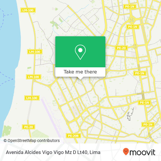 Avenida Alcides Vigo Vigo Mz D Lt40 map