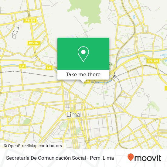 Secretaría De Comunicación Social - Pcm map