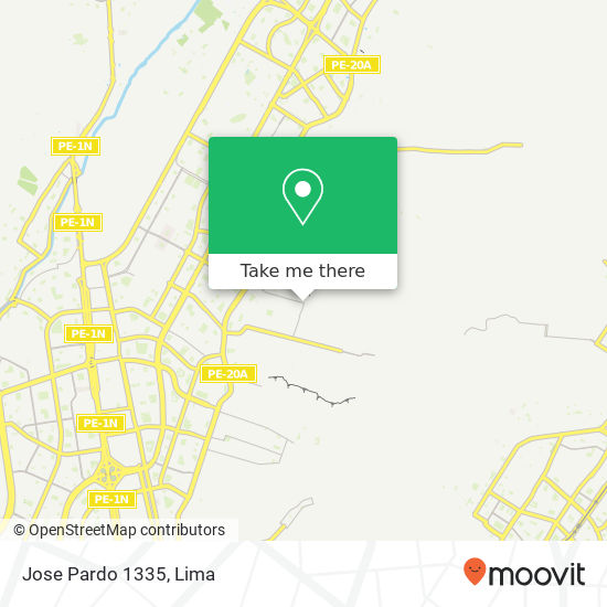 Jose Pardo 1335 map