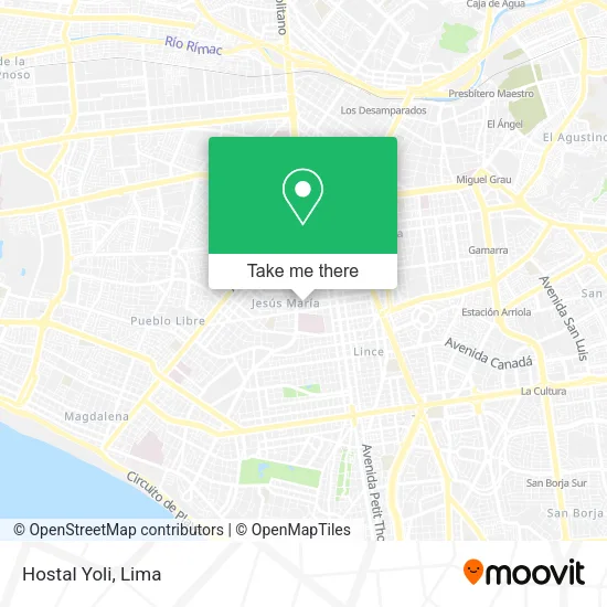 Mapa de Hostal Yoli