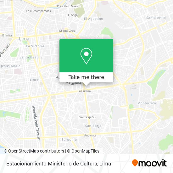 Mapa de Estacionamiento Ministerio de Cultura