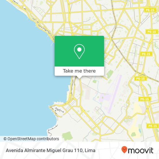 Avenida Almirante Miguel Grau 110 map
