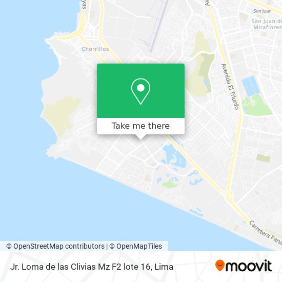 Jr. Loma de las Clivias Mz F2 lote 16 map