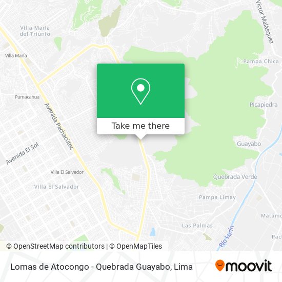 Mapa de Lomas de Atocongo - Quebrada Guayabo