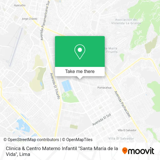 Mapa de Clinica & Centro Materno Infantil "Santa María de la Vida"